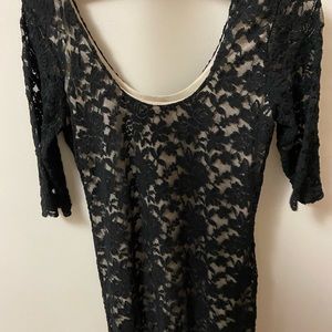 Lace overlay romantic dress